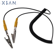 XIANSTORE Coiled Cord, 180cm / 71" Black Anti-Static ESD Grounding Cable, Long Life Span Male-to-Fem