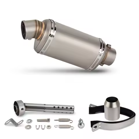 Universal 51mm Motorcycle Exhaust Muffler Escape Moto with DB Killer For PCX125 FZ1N Z900 CBR500R R6