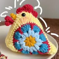 Cute Dragon Boat Festival Hen Egg Bag Crochet Wool Material Bag diy Hand-woven Hen Egg Bag Earphone 