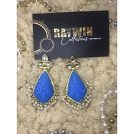 Indian Kundan Embossed Stone Teardrop Earring