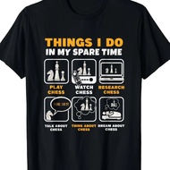 SAYA Cute Chess Player - Things MyYANG Do in the Room - 180g T-Shirt Graphic Clothing Unisex Short S