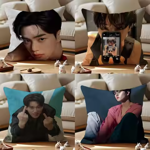 Song Kang Actor Cushion Cover Pattern Printed Pillowcase For Living Room Sofa Cushion Cover & Bedroo