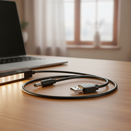 Vention 1.5M USB to DC 5.5mm 3.5mm Power Cord for Hub/Mini Fan/Table Lamp 28 AWG Tuning Fork  Ventio