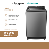 Hisense (17.0KG / 20.0KG) WIFI remote Control DD Inverter Washing Machine (Titanium Gray) - WT5T1715DT / WT5T2015DT