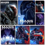 1PC game M-Mass E-Effect N7 Painting Calligraphy Canvas Poster: Crease Free Waterproof Durable All S