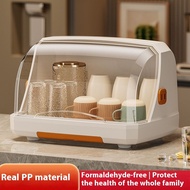 Tea Cup Tray Desktop Cup Storage Rack Water Cup Storage Box Dust-Proof Glass Cup Drain Cup Holder Cu