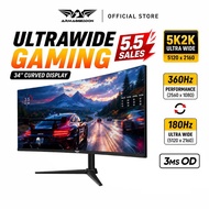 34" 5K2K Dual Mode (360Hz/180Hz) USB-C 65W Curve Armaggeddon Gaming Monitor | 3ms OD [Free cable] PX