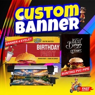 TBF Custom Banner / Bunting Printing Banner Bunting Printing Design Sendiri Aqiqah Birthday Wedding