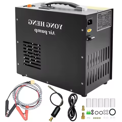 YONGHENG 4500Psi High Pressure PCP Air Compressor Built-in Power Adapter 300Bar Auto-Stop Compressor
