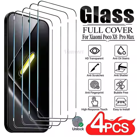 Tempered Glass Protective Film For Xiaomi Poco X8 Pro/Poco X8 Pro Max Screen Protector PocoX8 Pro Fi