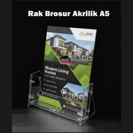 A5 Acrylic Brochure Rack A5 Brochure Holder, Table Menu Display/ Acrylic Flyer Holder