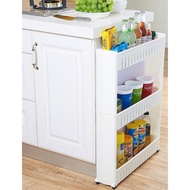 Slim Wheel Space Saver Kitchen Rack Storage Rack Kitchen Items 3 / 4-tier