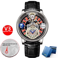 Las Vegas Roulette PINDU DESIGN Mens Watches Top Brand Luxury Astronomia Quartz Watch Montre Homme