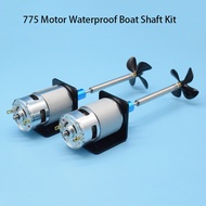 RC Boat 775 Motor Waterproof Boat Shaft Kit Stainless Steel Waterproof Shafting Kit Nesting Boat Accessories Four blade Propeller
