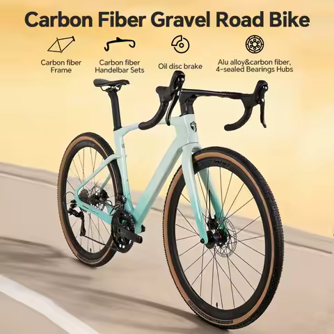 TWITTER Carbon Gravel Road Bike 24-Speed Carbon Fiber Frame Hydraulic Disc Brakes Mountain Bike Unis