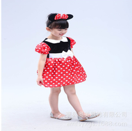 Children Minnie Mouse Costume Disney Mickey Minnie Dress Polka Dots Cartoon Halloween Fancy Dress He