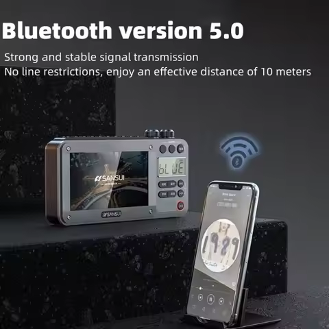 Multifunctional 7-inch HD Screen Portatil Bluetooth Speaker FM/MW/SW/U Disk Home Radio Full Frequenc