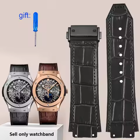 Watch Band For HUBLOT BIG BANG Silicone 25*19mm Waterproof Men's Watch Strap Chain Watch Accessories