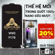 Vivo Y17s Cowcase full screen tempered glass | Screen protector for Vivo