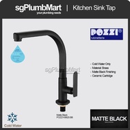 Pozzi x sgPlumbMart Matte Black Kitchen Sink Tap K8620BB Kitchen Table Top Cold Faucet Tap