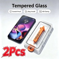 2 Pcs Dust Free Easy Installation Glass For Motorola G24 Power G34 G54 G84 Screen Protector Moto G54
