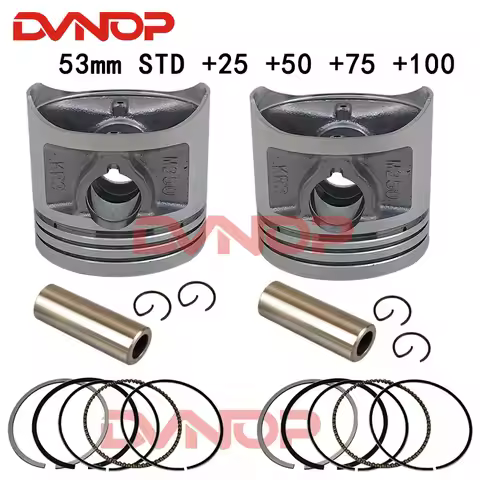 Motorcycle 53 mm Piston 15 mm Pin Ring +25 +50 +75 +100 Set For Honda CA250 DD250 CBT250 CA DD CBT 2