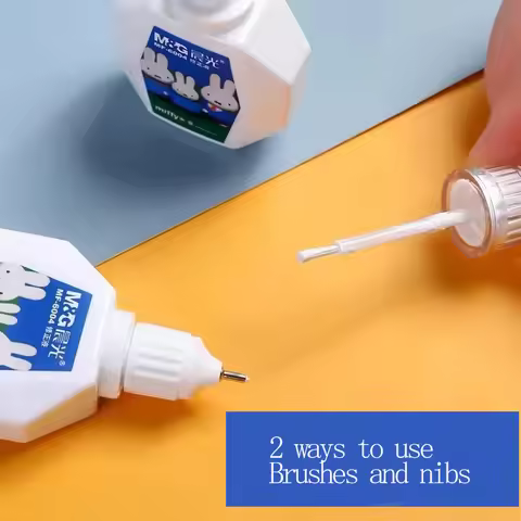 M&G Correction Fluid for Student and Office Use, 18ml / Bottle, Corrects Errors, 2 Ways to Use, Brus