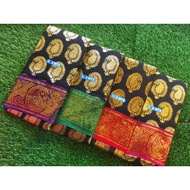 Black Printed Saree For Amman - 3m / 5 meter