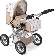 Bayer Chic 2000® Leni 3-in-1 Combination Doll's Pram - Beige Bear - Foldable, Height-Adjustable Hand