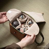 Outdoor Portable Household Handbag Bag Capacity Travel Quick Storage Box Fabric Bag Guest Cup Tea Se
