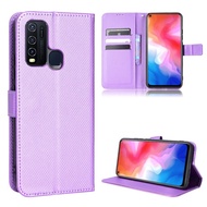VIVO Y50 Casing Flip Phone Holder Stand VIVO Y30 Case Wallet PU Leather Back Cover