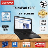 LENOVO THINKPAD X260 CORE i5 [6TH GEN] 12.5" HD / HDMI /Upto 16GB RAM / 1TB SSD / WINDOWS 10 PRO / R