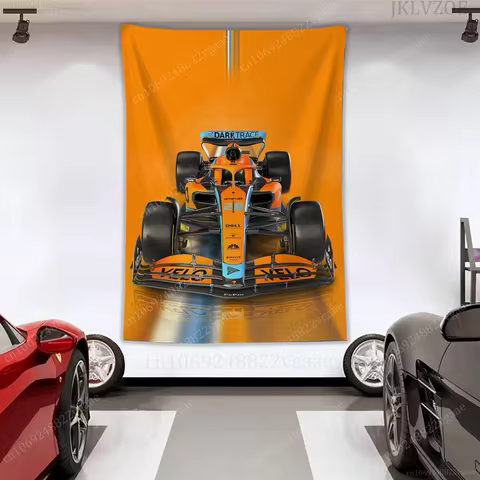 2025 F1 Tapestry Racing Poster Wall Tapestries Bedroom Decoration Aesthetic Tapices Car Flag M-McLar