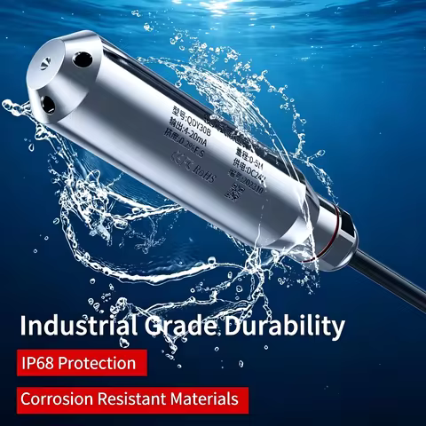 4-20mA 0-10V Level Sensor 0-1m/3m/5m/10m Water Level Sensor RS485 Water Level Transmitter SS304 IP68