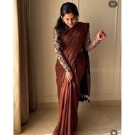 KHADI COTTON SAREE WITH READYMADE COTTON AJRAK PRINT BLOUSE APR26