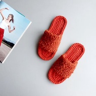 蓬松的拖鞋 兰博35%羊毛毛皮拖鞋 女孩的鲁塞特-橙色女式拖鞋