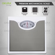 ✹OKURA Bathroom Analog Mechanical Scale Body Weight Personal Scale Weight Scale Penimbang Berat Badan Max 100kg☜