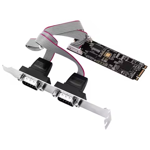 M.2 B+M Key RS232 Serial Card DB9 Interface 22x80mm Low Profile Mini COM Port Adapter for POS Router