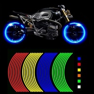 Strong Sticky 16 Strips Reflective Moto Bike Auto for 14' 18'  Wheel Rim Sticker