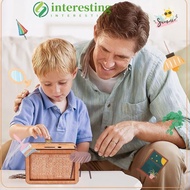 INTERESTING Money Box, Handmade Wooden Piggy Bank, Home Use with Saving Money Goals Counter Reusable