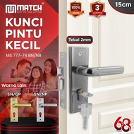 Small House Door Lock Handle 16 cm Complete Set Body Match MS 777-74 SN/GP 2123