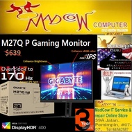 GIGABYTE ​M27Q P 27" IPS QHD 2560*1440 [OC 170Hz] Enhance 10BIT HDR400 KVM GAMING MONITOR (3Y), [InStock now,  0 Days]