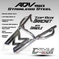 ⭐️TOP BOX BRACKET STAINLESS STEEL TOP BOX BRACKET W/HANDLE• TOP BOX BRACKET NO HANDLE FOR ADV 150 /1