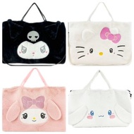 🌈日本直送 Sanrio Hello Kitty Melody Kuromi  Cinnamoroll 毛毛袋 多用途袋 旅行袋 旅行必備　
