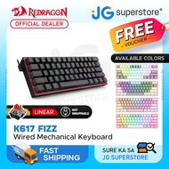 [CLEARANCE] Redragon K617 Fizz 60 Keys Compact USB Wired TKL Mechanical Gaming Keyboard RGB