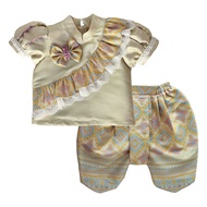 Thai Outfits Girl 2Pc ชุดไทยเด็กหญิง มัดหมี่ 9/12M-10/12Y (Link 27)