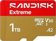 SANDISK 1TB Extreme microSD UHS-I Card - Up to 245MB/s Read Speed and 170MB/s Write Speed, 5.3K Vide