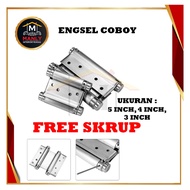 3 Inch & 4 Inch Cowboy Hinge Two-Way Open Cowboy Door Hinge Push Door Hinge/