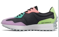 New Balance NB 327 質感 織物合成革減震防滑耐磨透氣 低幫 馬拉鬆跑步鞋 女款 黑紫色
