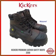 Kickers Premium Leather WATERPROOF Light Safety Boots | Kasut Keselamatan Kickers Laces 3066